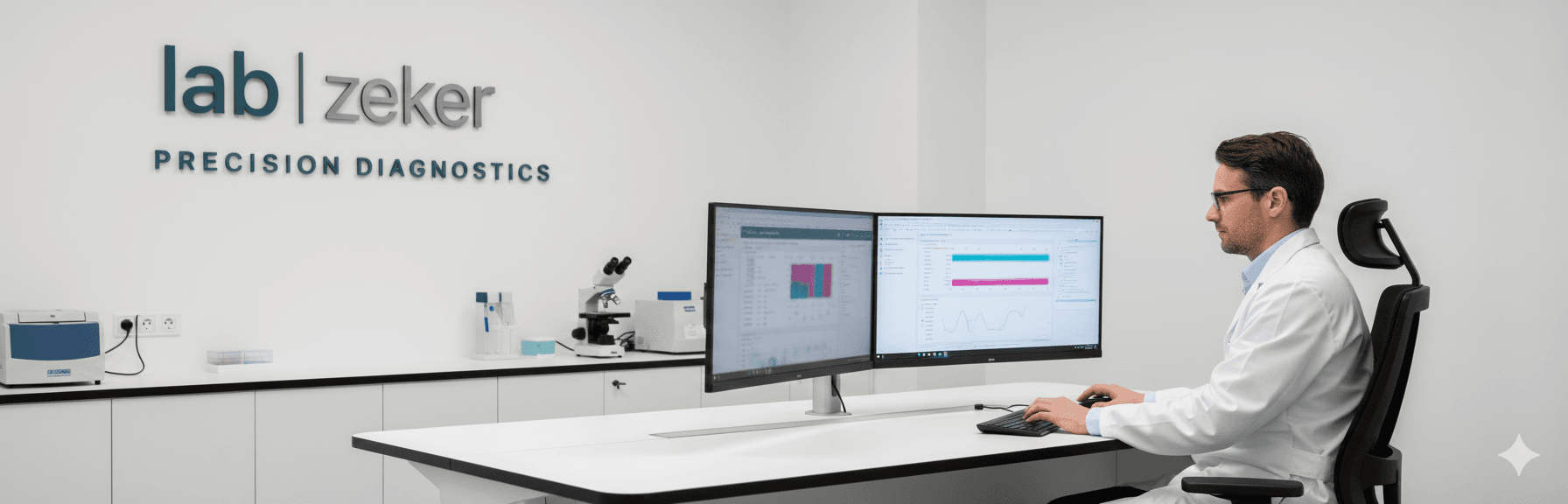 Lab specialist analyseert resultaten